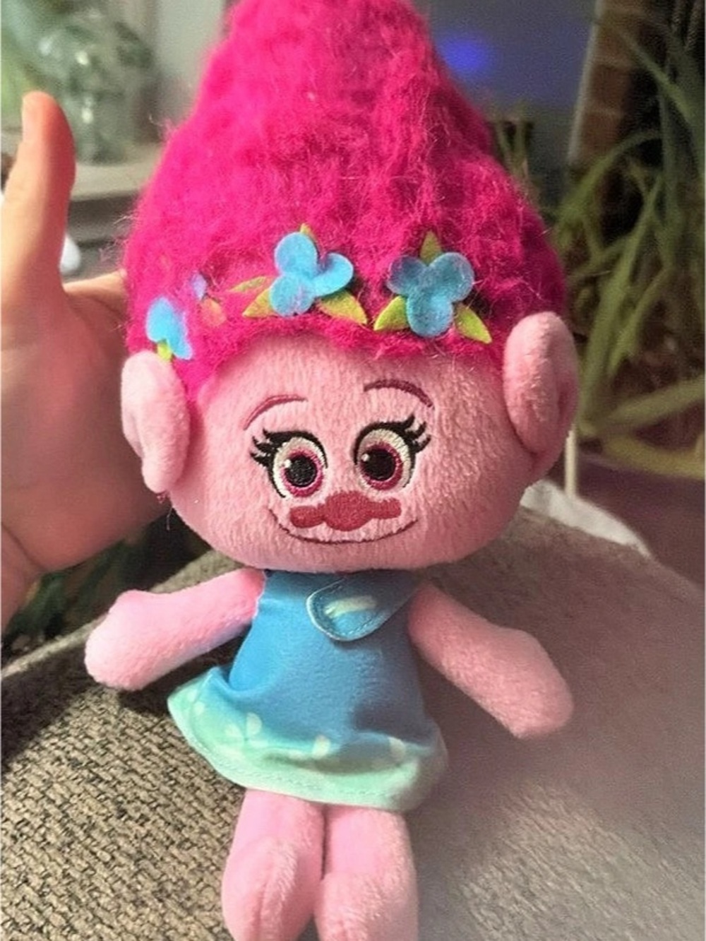 DreamWorks Trolls Poppy Plush Doll Pink & Blue